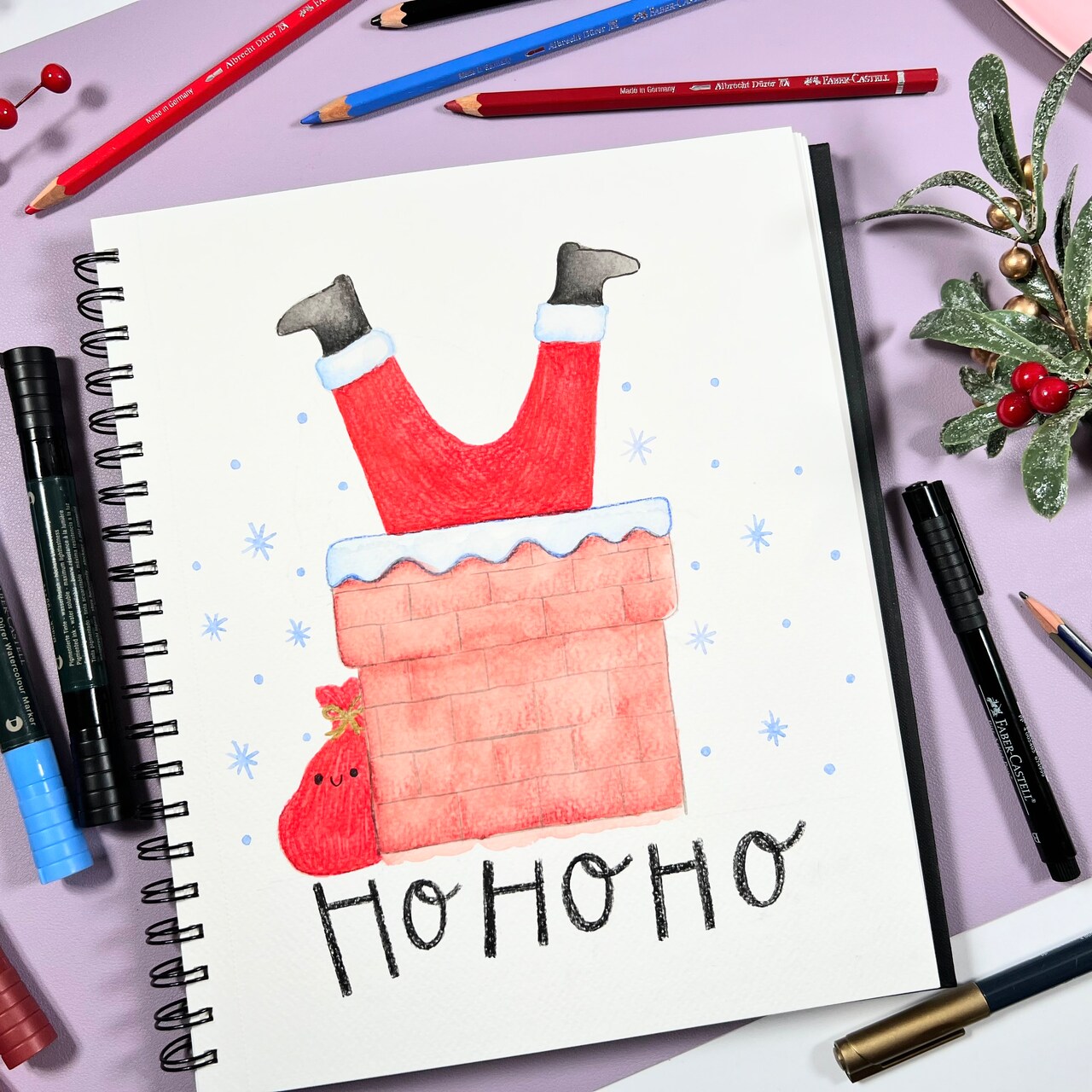 Watercolor Pencils Santa with Faber-Castell®